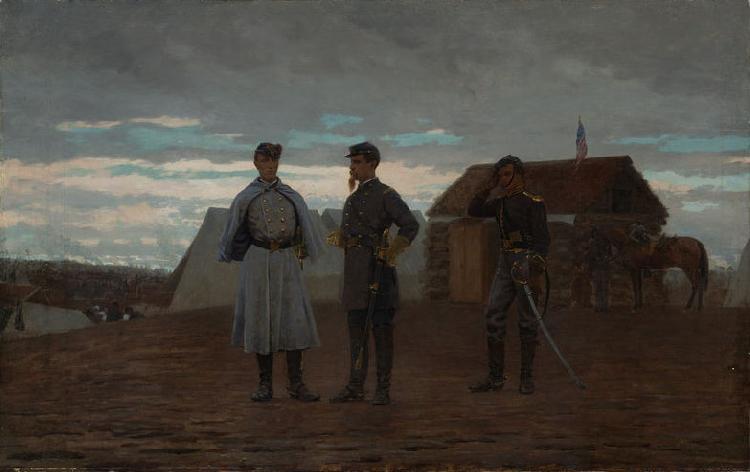 Winslow Homer Officers at Camp Benton oil painting image